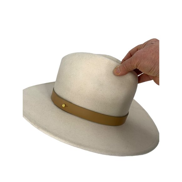Lack of Color Ivory Wool Fedora The Fader Hat size S EUC 6761 Women Gambler Sun main image 7